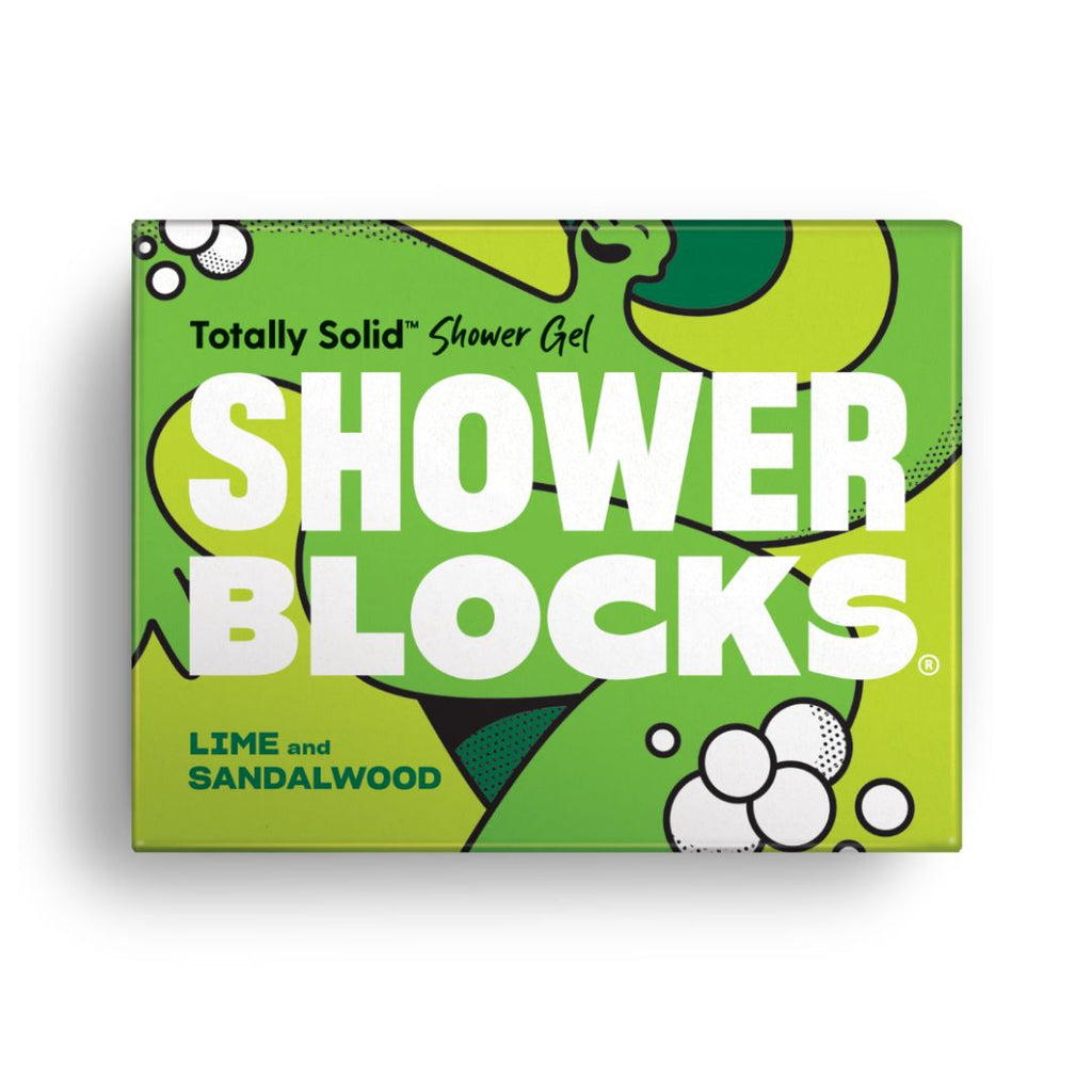 lime Sandalwood Shower Blocks body soap bar totally solid shower gel eco friendly plastic free natural