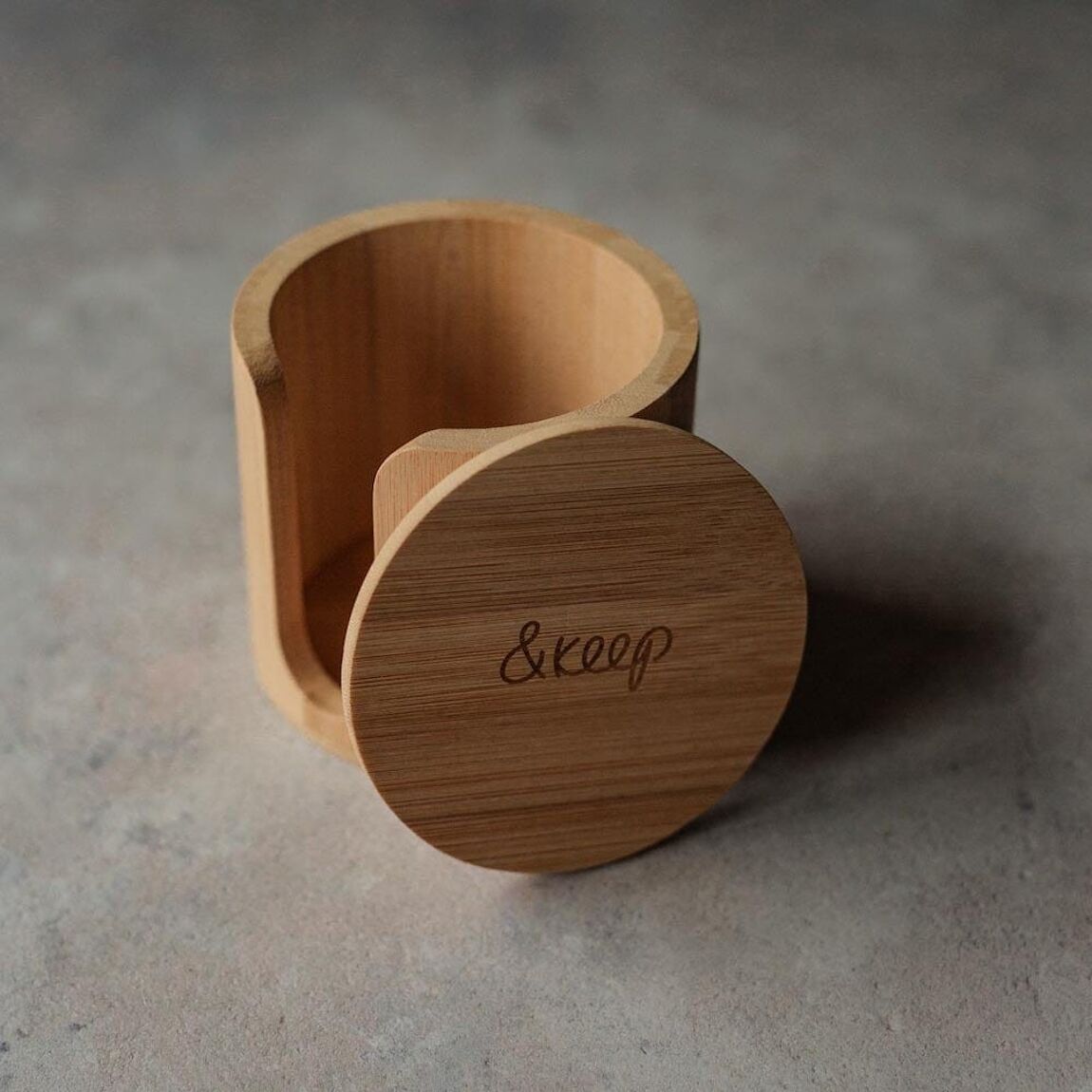 &keep and keep bamboo makeup remover storage box reusable cotton pads bathroom accessories eco friendly sustainable vegan