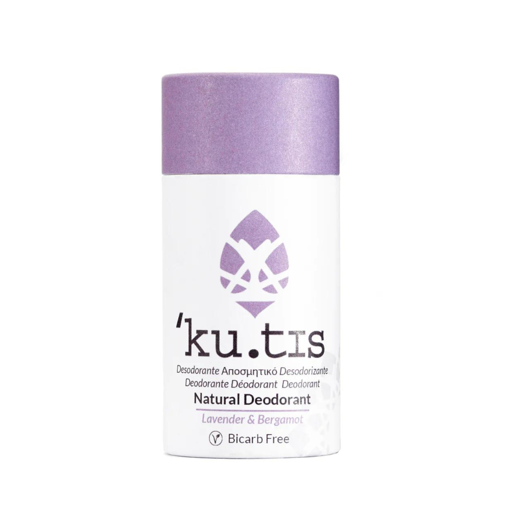 kutis bicarbonate free deodorant lavender and bergamot ku.tis plastic free eco friendly for sensitive skin