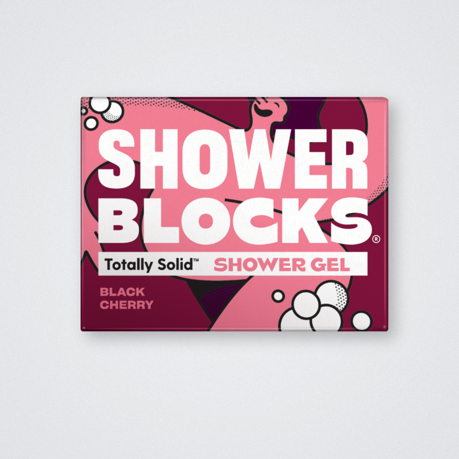 Shower Blocks - Black Cherry Solid Shower Gel Plastic Free Eco Friendly Body Soap Bar
