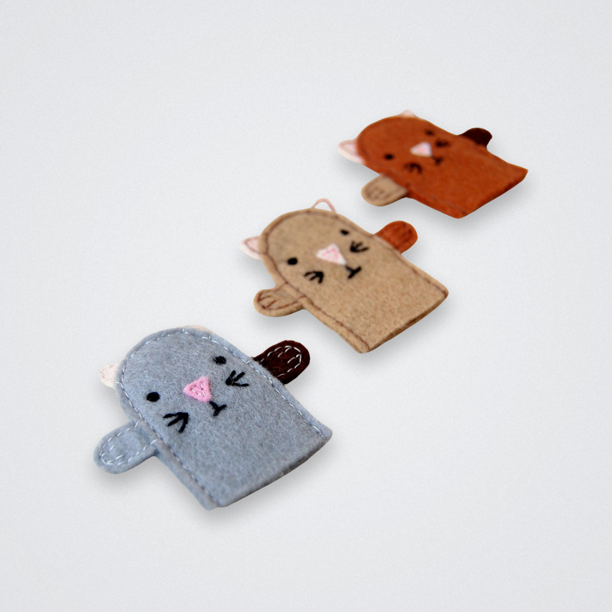 Make Your Own Kitten Finger Puppets Craft Kit Eco Friendly Plastic Free Gift for Kids