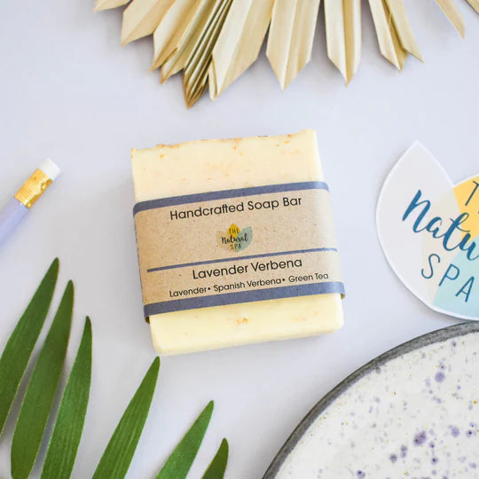 The Natural Spa Cosmetics Lemon Verbena Soap Handmade Vegan 100g
