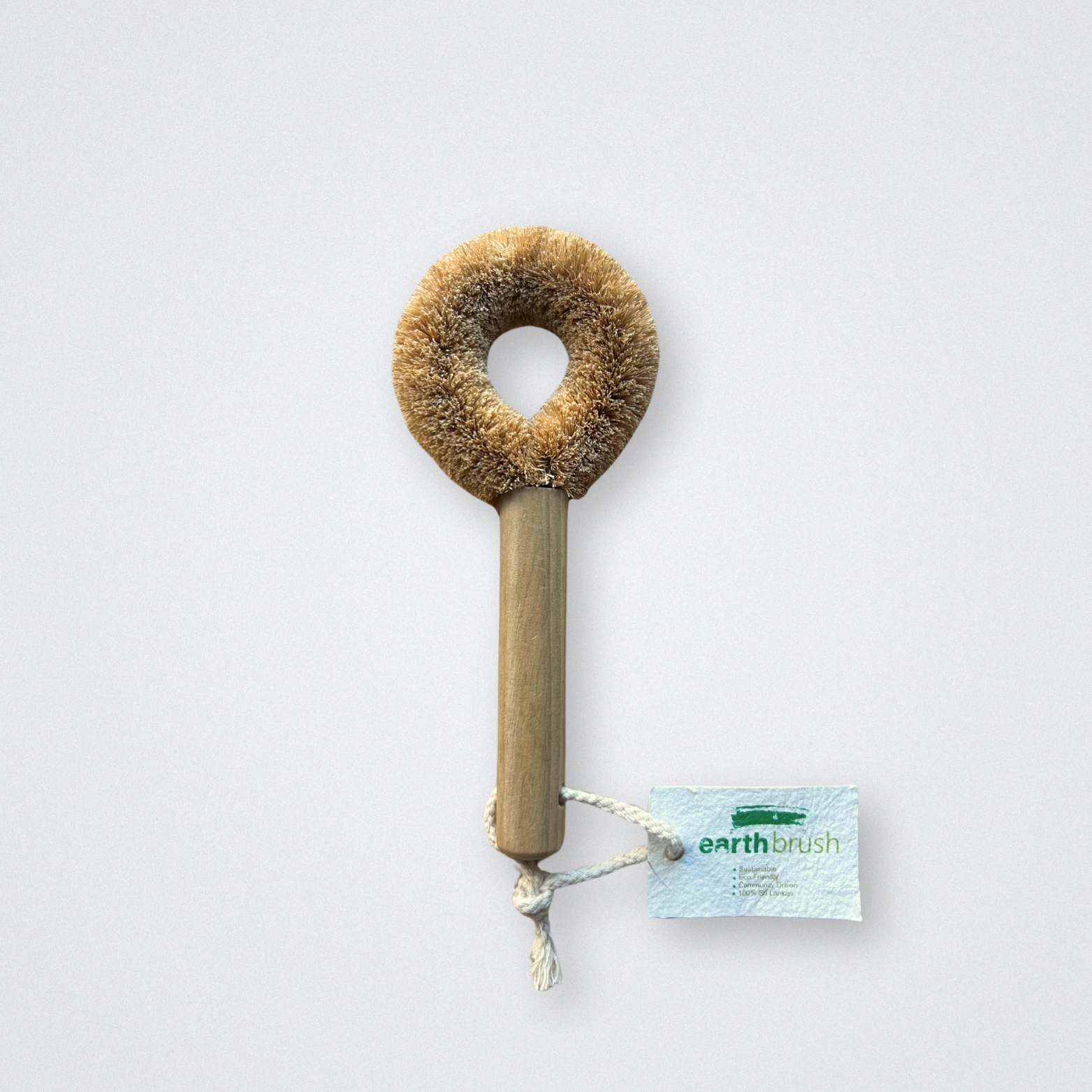 Earthbrush Coconut Kitchen Dish Brush Natural Eco Friendly Biodegradable Plastic Free Round
