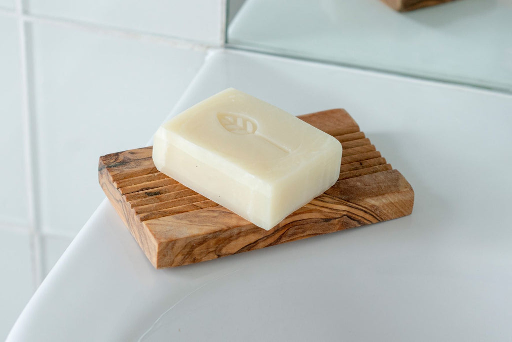 Ecoliving natural olive wood soap dish plastic free rustic eco friendly