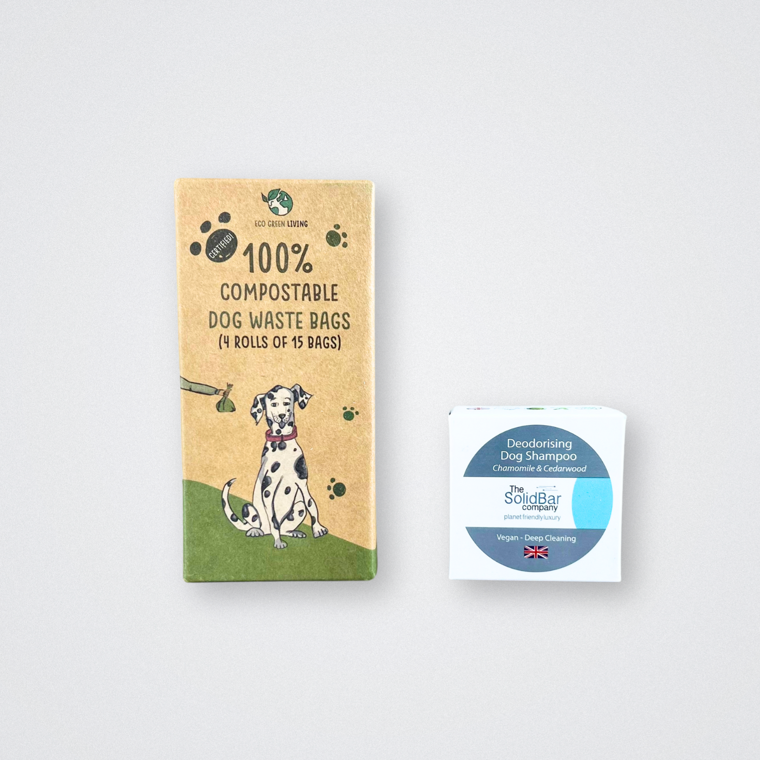 Compostable Dog poo Bag and Shampoo Plastics Free Bundle Eco Friendly