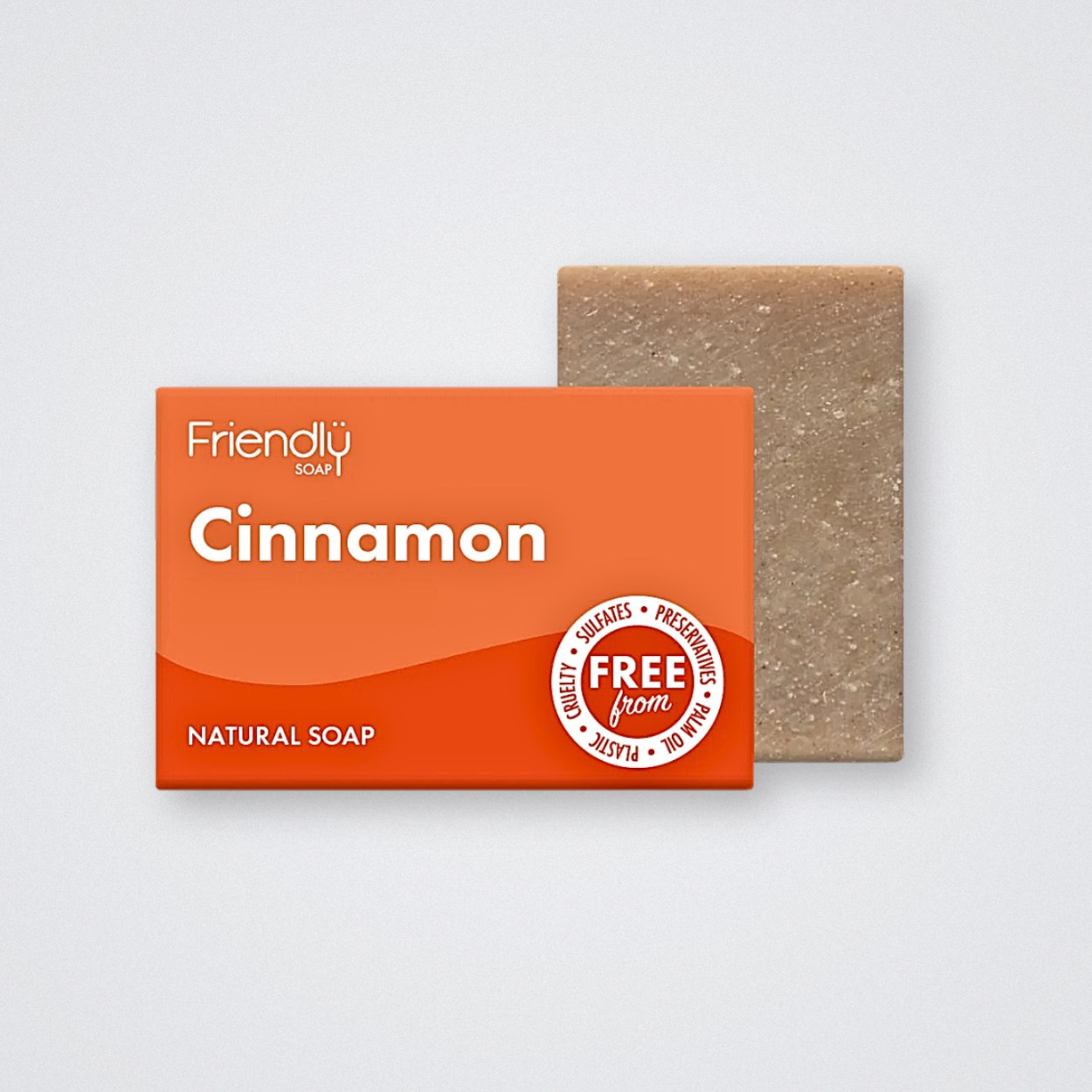 friendly soap bar cinnamon vegan handmade natural plastic free sulfate free palm oil free