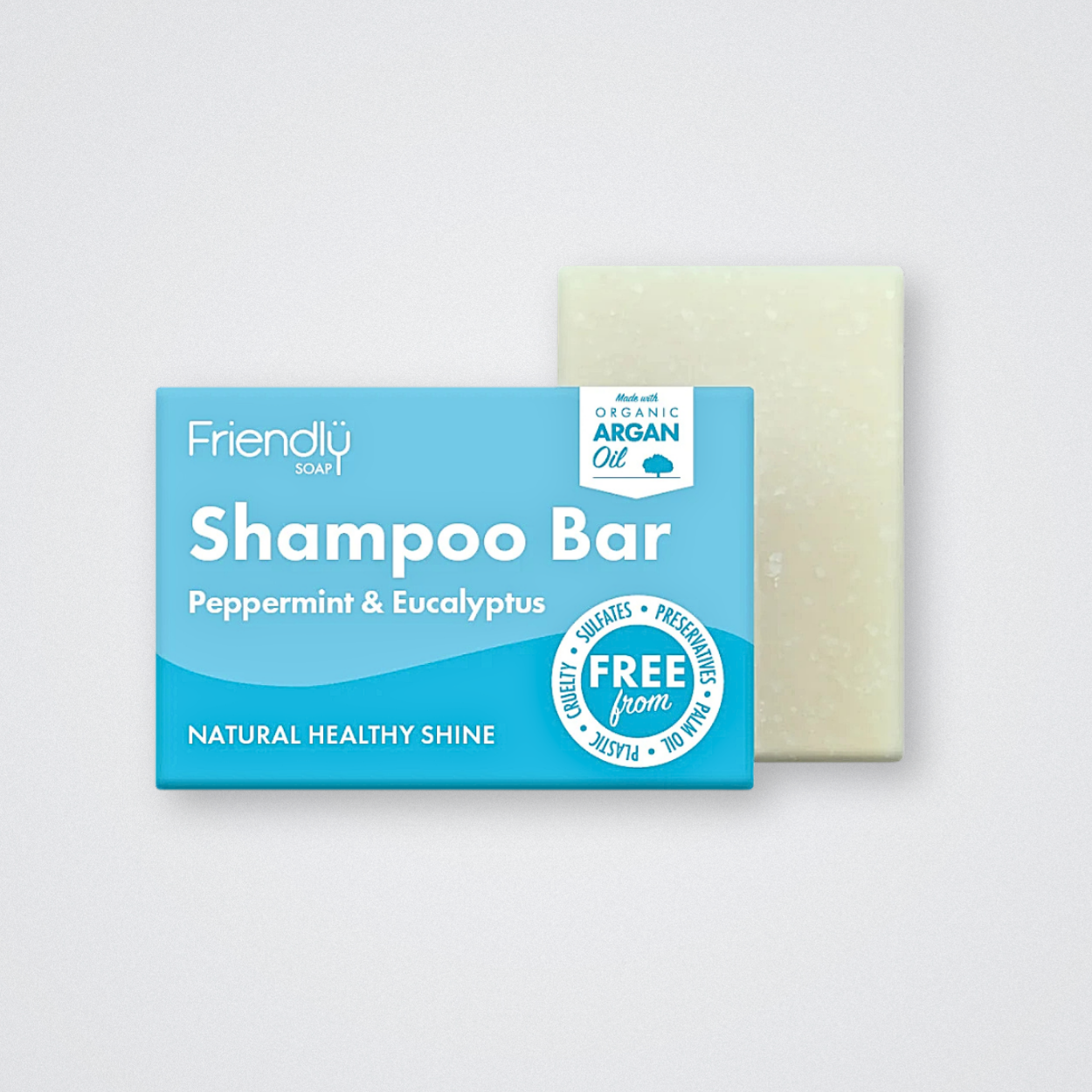 Friendly Vegan Shampoo Bar - Peppermint & Eucalyptus natural, handmade, vegan, sulfate free, plastic free, palm oil free