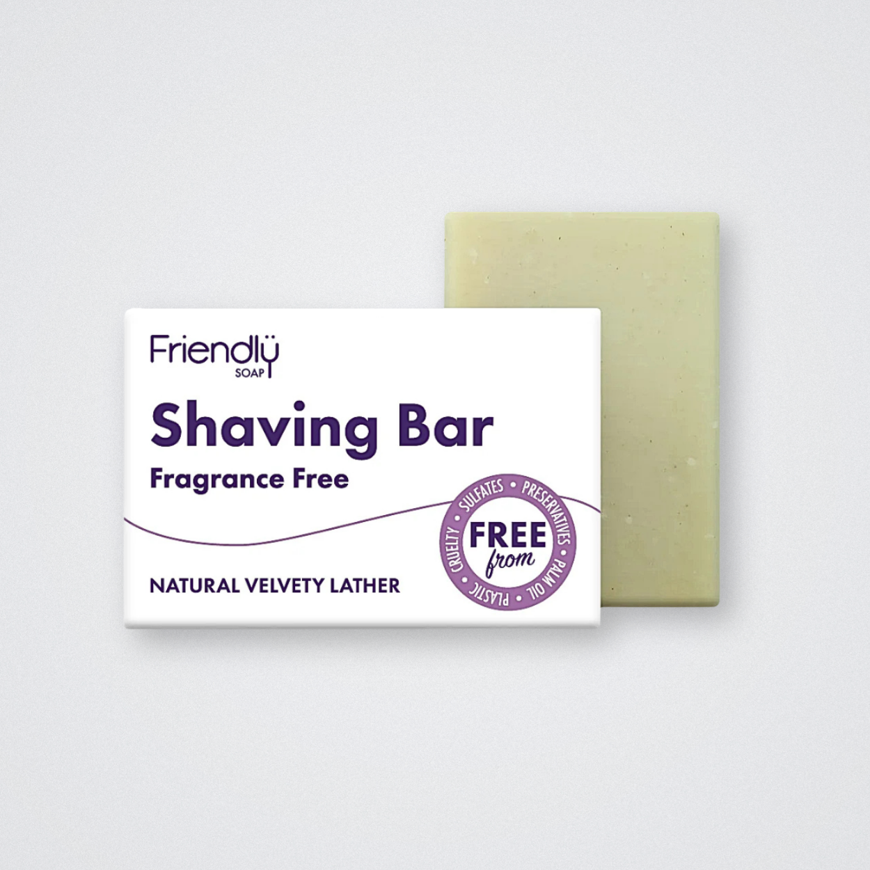 Friendly Shaving Bar Fragrance Free Plastic Free Eco Friendly Natural Sulfate Free