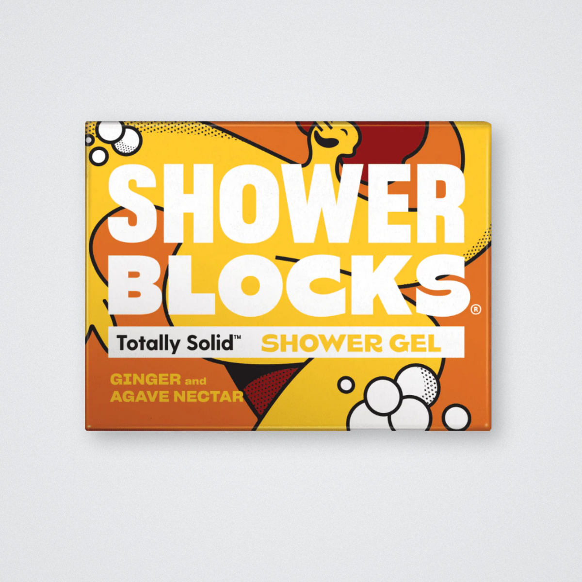 Shower Blocks Solid Shower Gel Bar Ginger and Agave Nectar Plastic Free Eco Friendly
