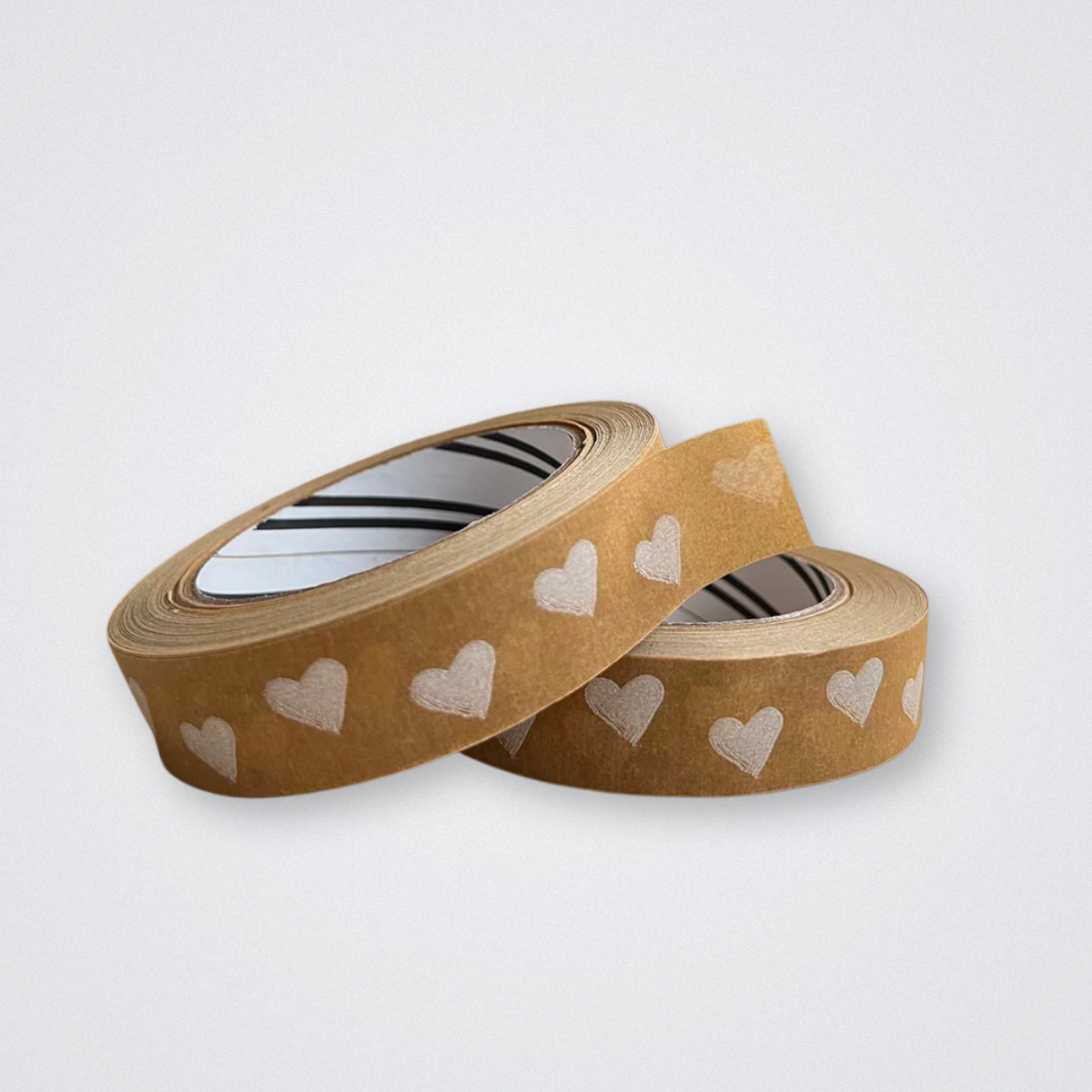 Kraft Paper Tape Biodegradable Plastic Free Heart Patterned