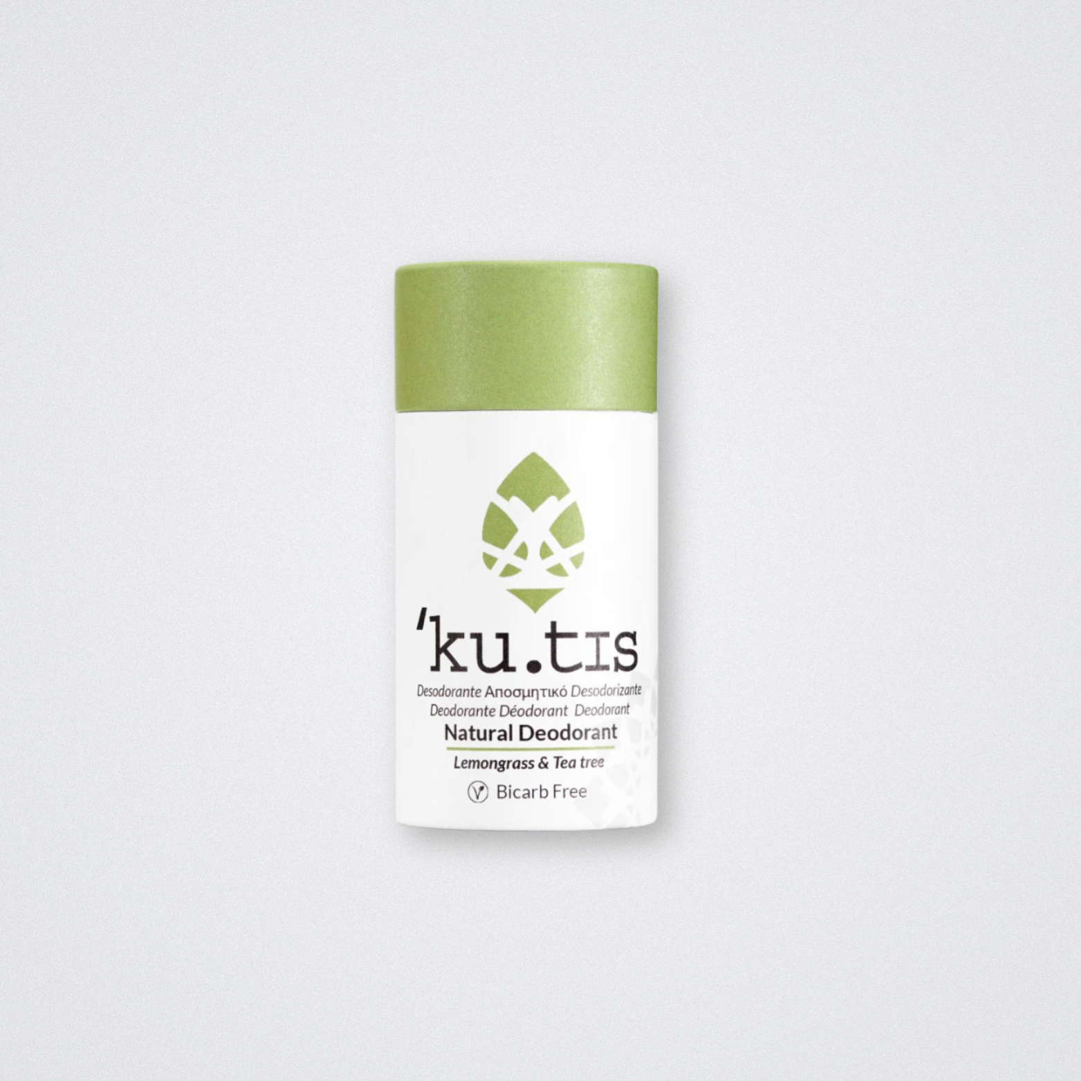 kutis bicarbonate free deodorant lemongrass and tea tree ku.tis plastic free eco friendly for sensitive skin