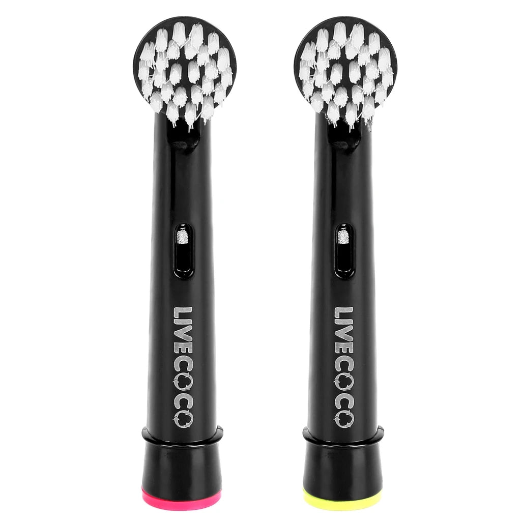 Live coco Soft Bristles Recyclable Toothbrush Heads Oral B Compatible Natural Eco Friendly