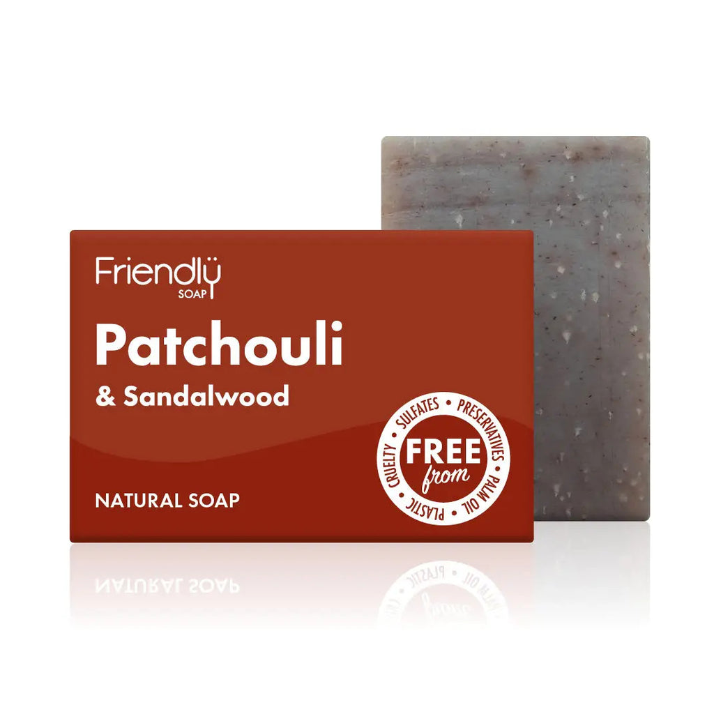 Friendly Soap Bar Patchouli Sandalwood Handmade Exfoliating Plastic Free Sulfate Free Eco friendly