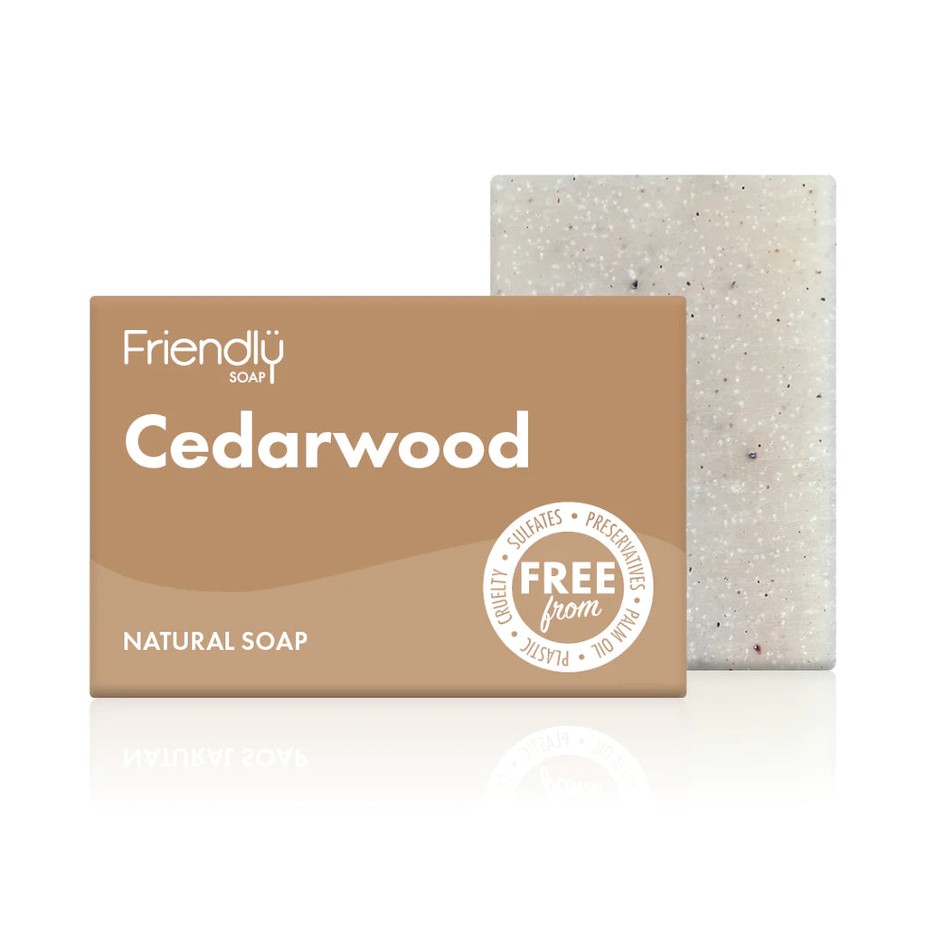Friendly Soap Bar Cedarwood Natural Plastic Free Eco Friendly Sulfate free palm oil free