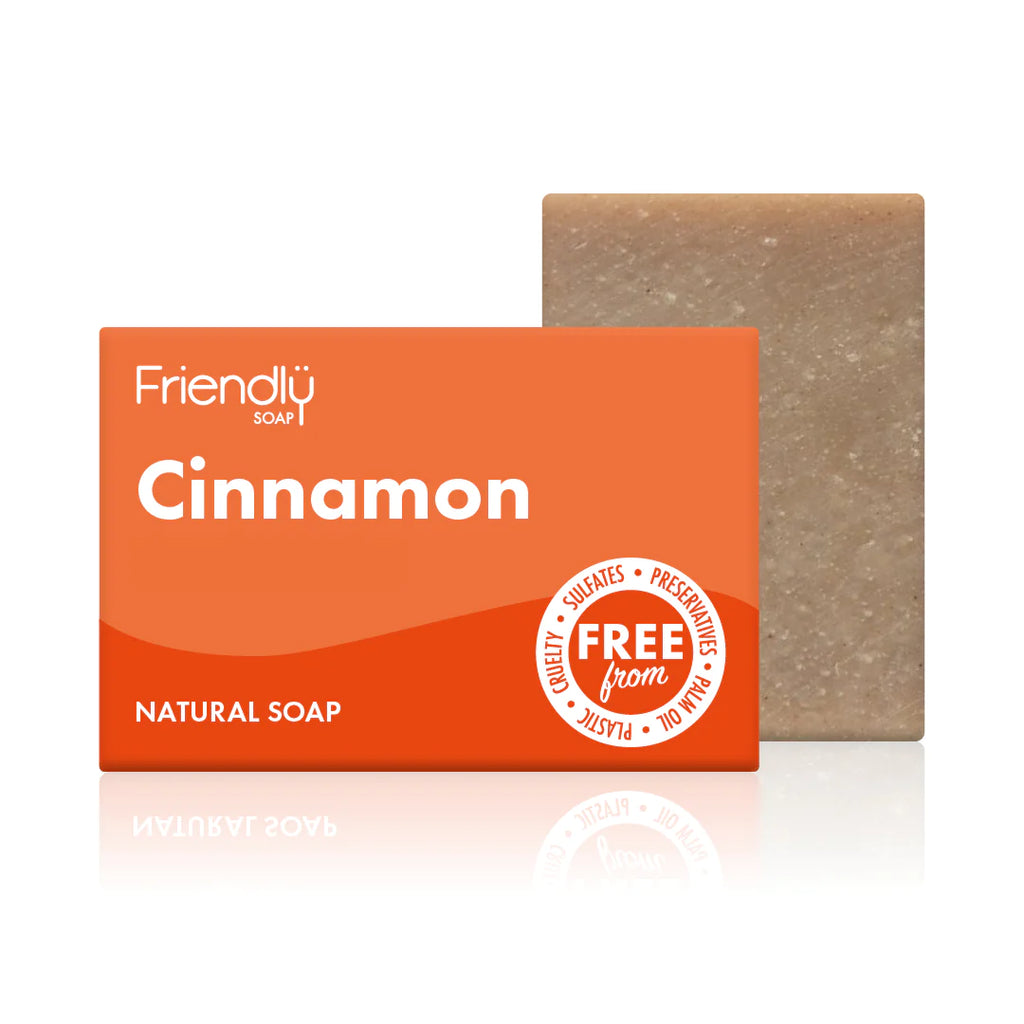 friendly soap bar cinnamon vegan handmade natural plastic free sulfate free palm oil free