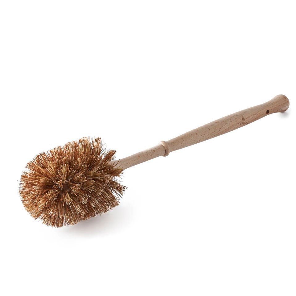 Natural Toilet brush with Holder set cream steel plastic free eco friendly eco living