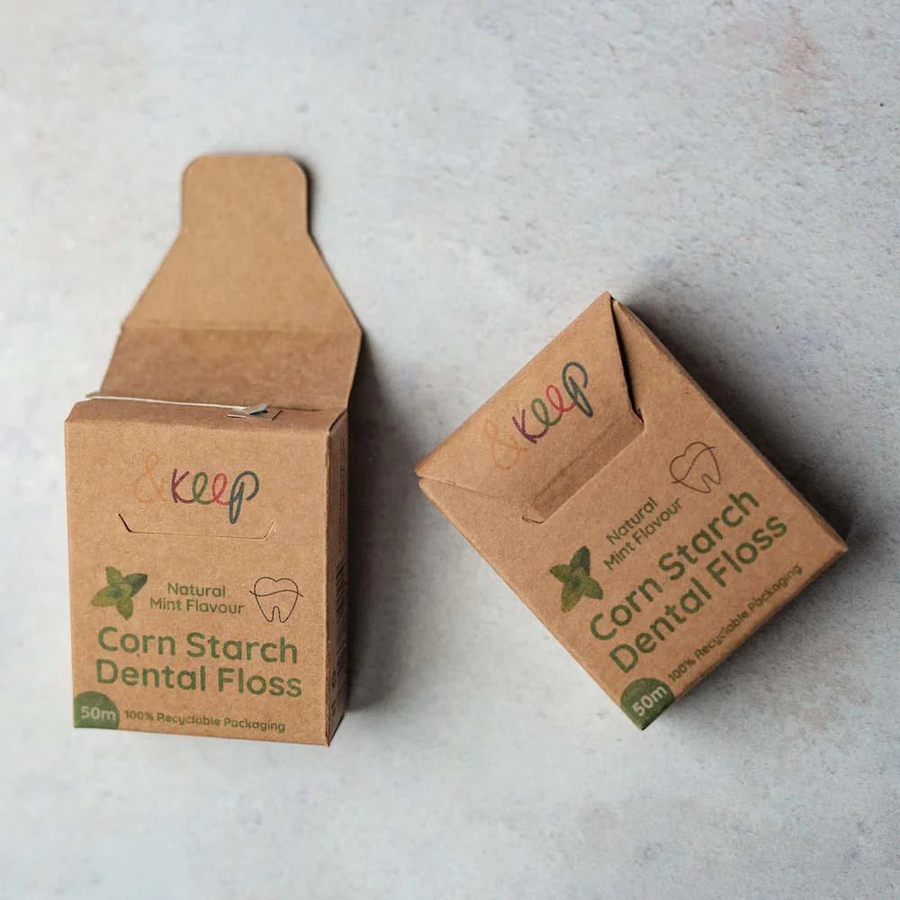And Keep Dental Floss Corn Starch Natural Plastic Free Biodegradable Mint