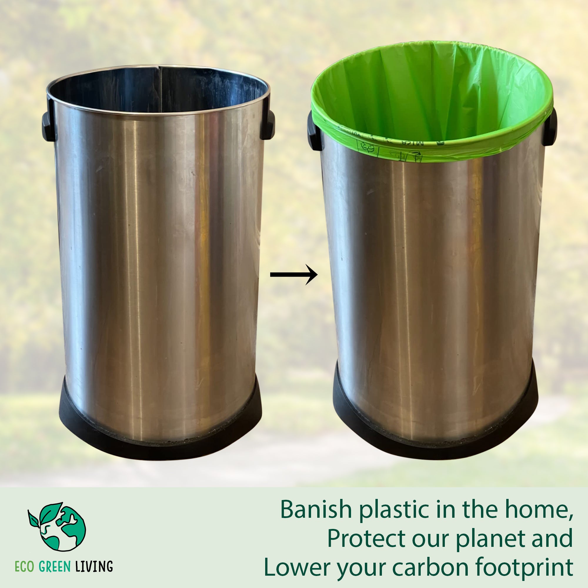 Compostable Bin Liners 60 Litres 60L Eco Green Living