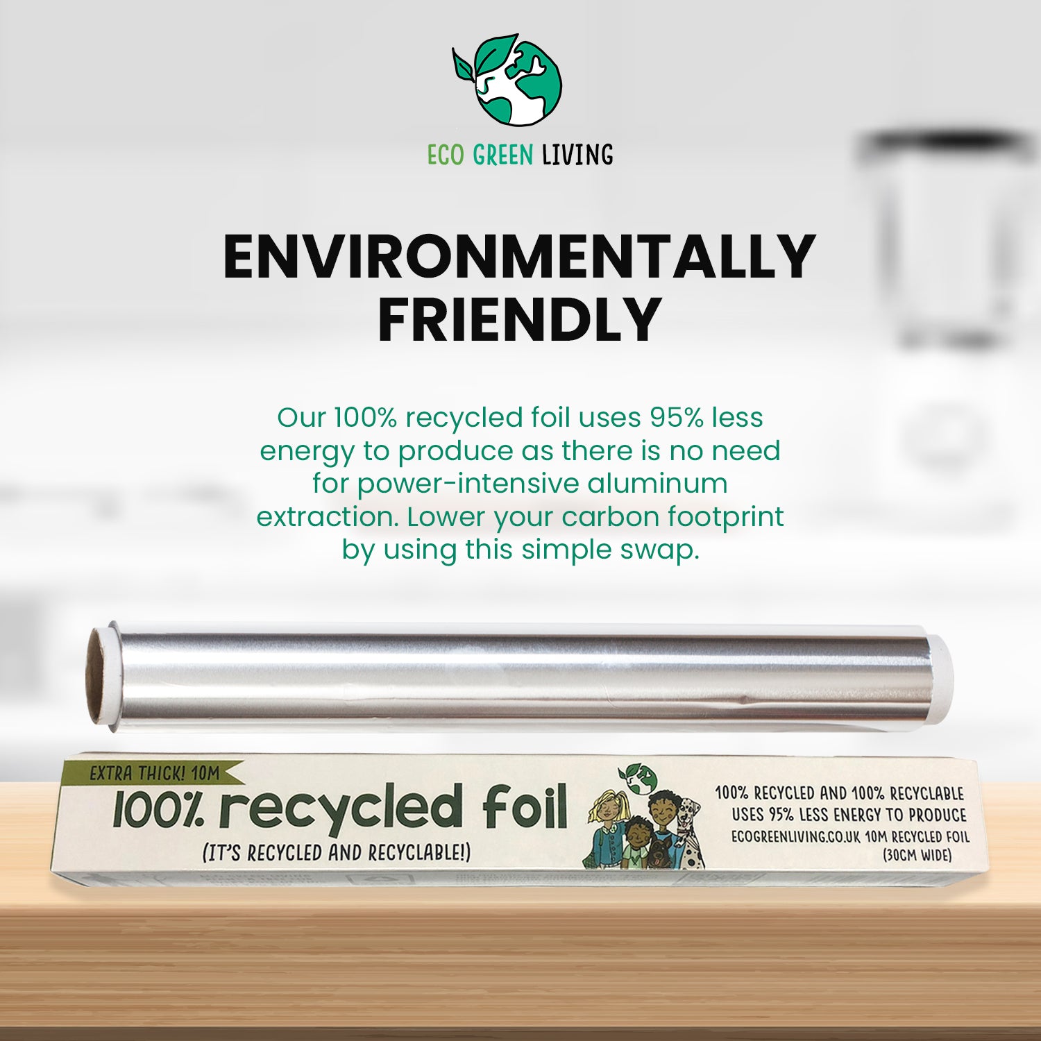 Eco Green Living Recycled Aluminium Foil Eco Friendly Recyclable