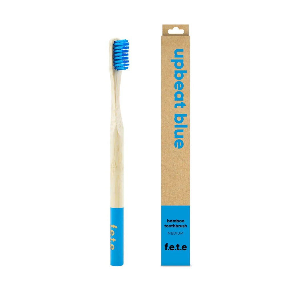 f.e.t.e Medium Bamboo toothbrush adult in Upbeat Blue