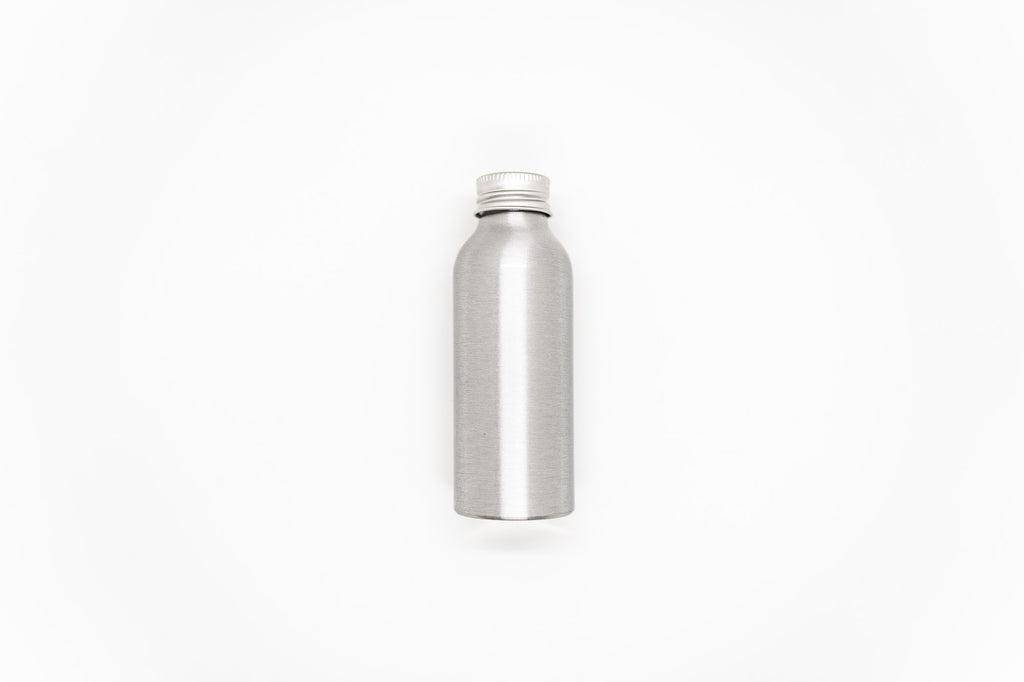 plastic free aluminium travel bottle 100ml 500ml reusable refillable spray nozzle