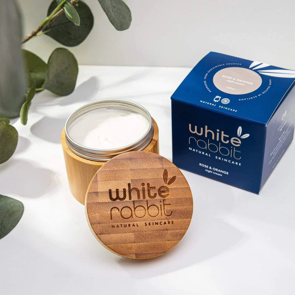 White Rabbit Skincare Rose & Orange Rejuvenating Night Cream Moisturiser - 100ml
