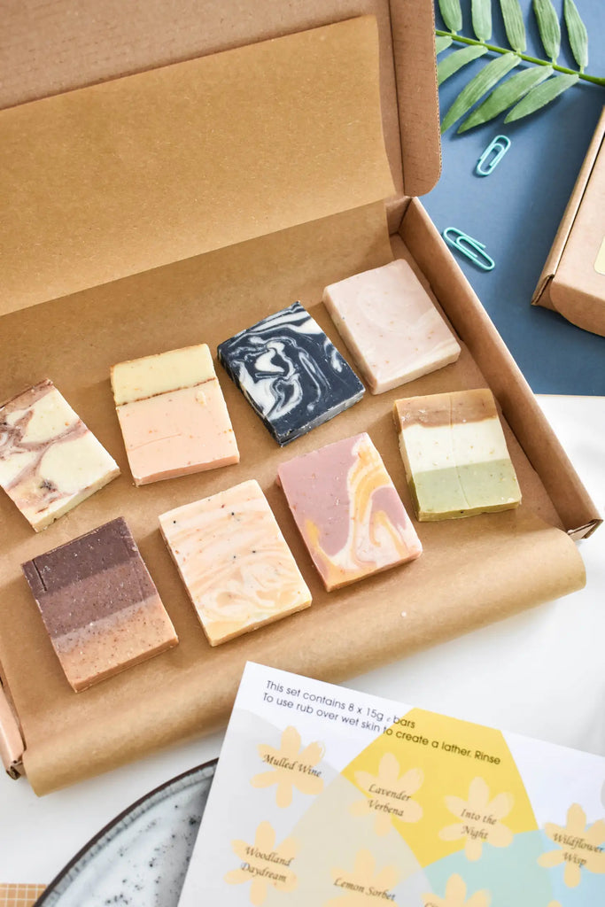 Natural Spa Cosmetics Soap Sampler Set of 8 Gift Set
