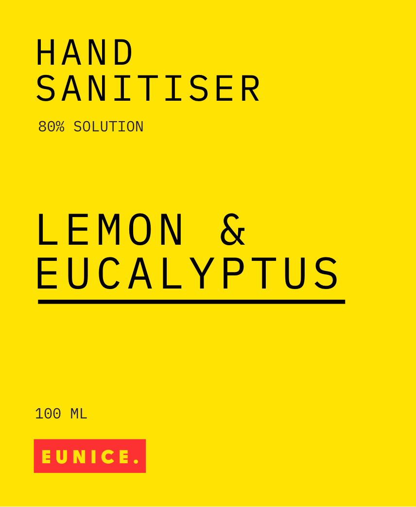 100ml Refillable Hand Sanitiser - Lemongrass & Eucalyptus or Mango