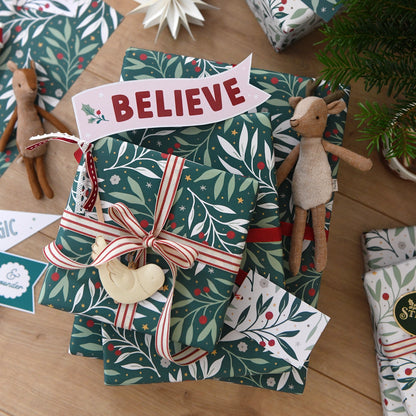 Meredith Green Christmas Foliage Wrapping Paper Set