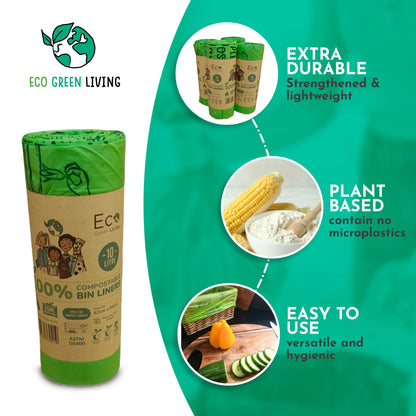 Compostable Waste Bags 10 Litres