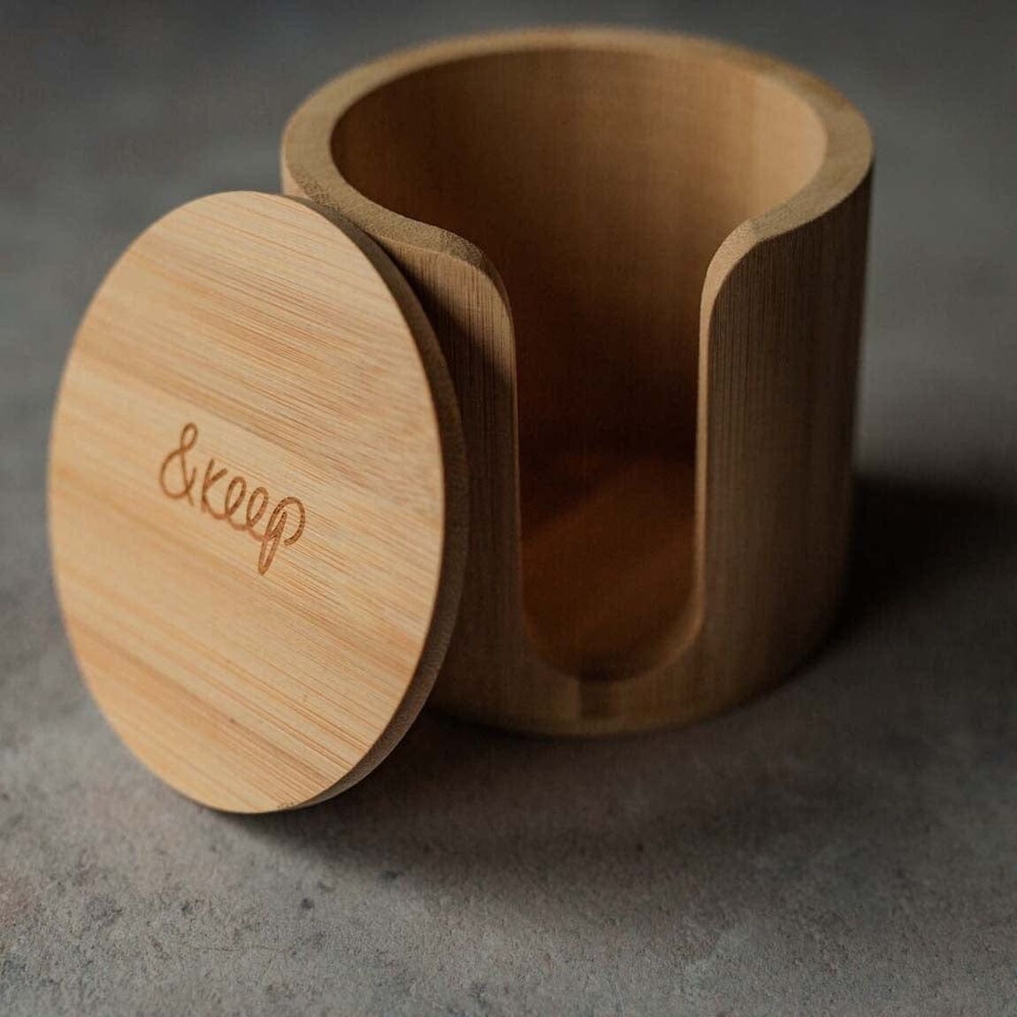 &keep and keep bamboo makeup remover storage box reusable cotton pads bathroom accessories eco friendly sustainable vegan