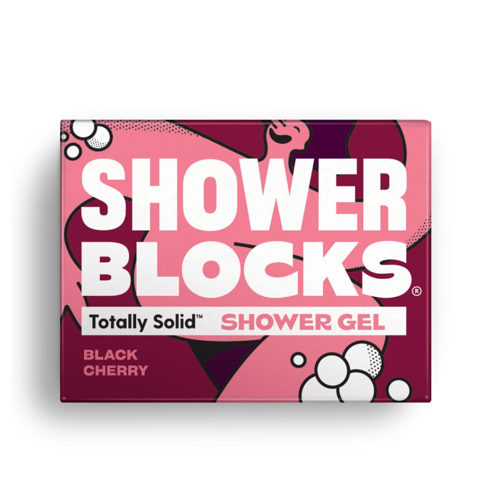 Shower Blocks - Black Cherry Solid Shower Gel Plastic Free Eco Friendly Body Soap Bar