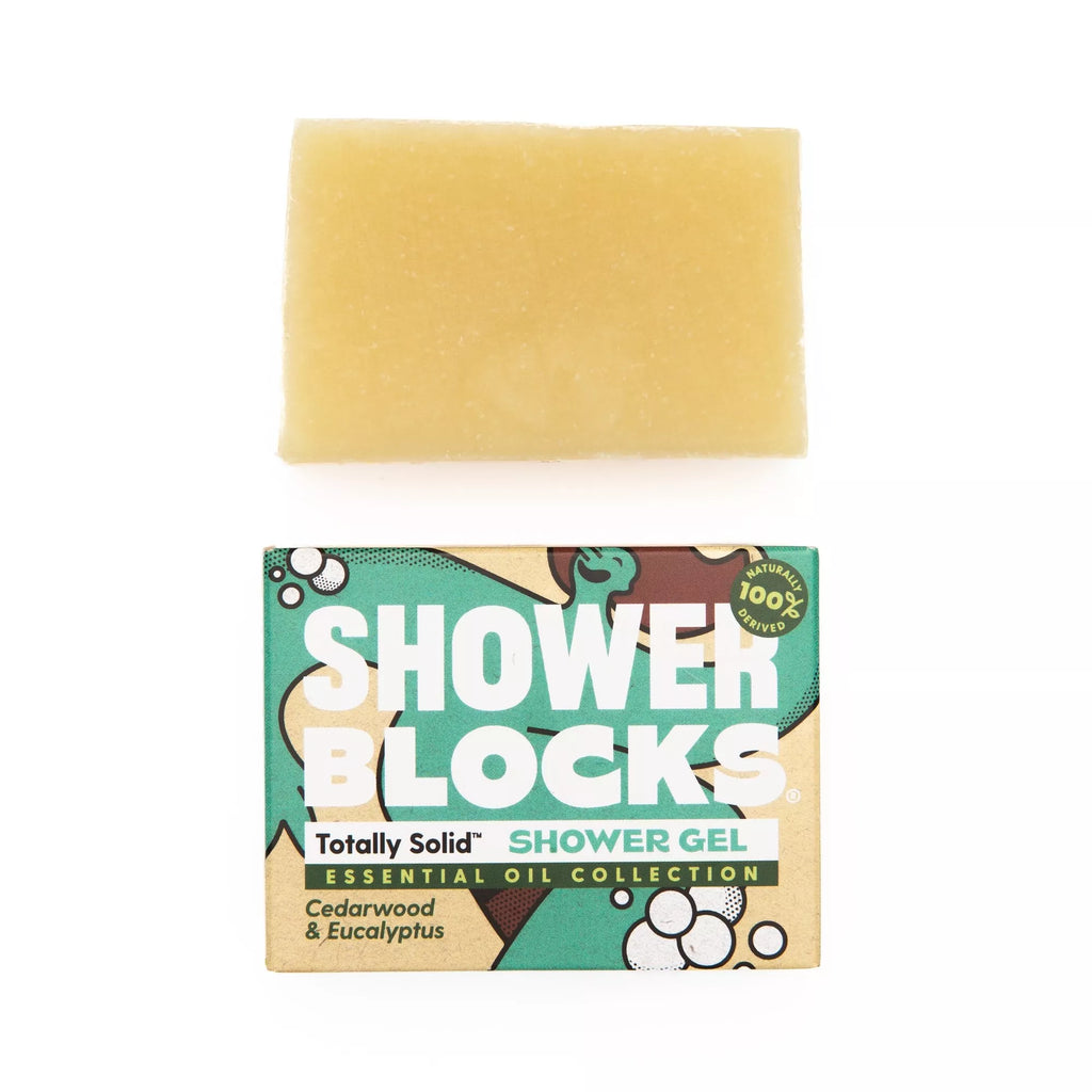 Shower Blocks - Cedarwood & Eucalyptus Solid Shower Gel Plastic Free Eco Friendly Soap Bar