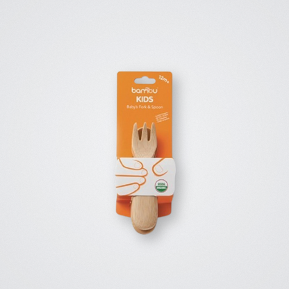 Bamboo Bambu Baby Fork and Spoon Set