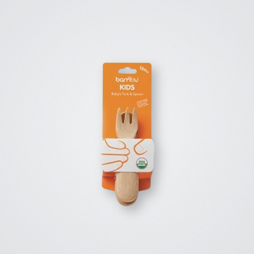 Bamboo Bambu Baby Fork and Spoon Set
