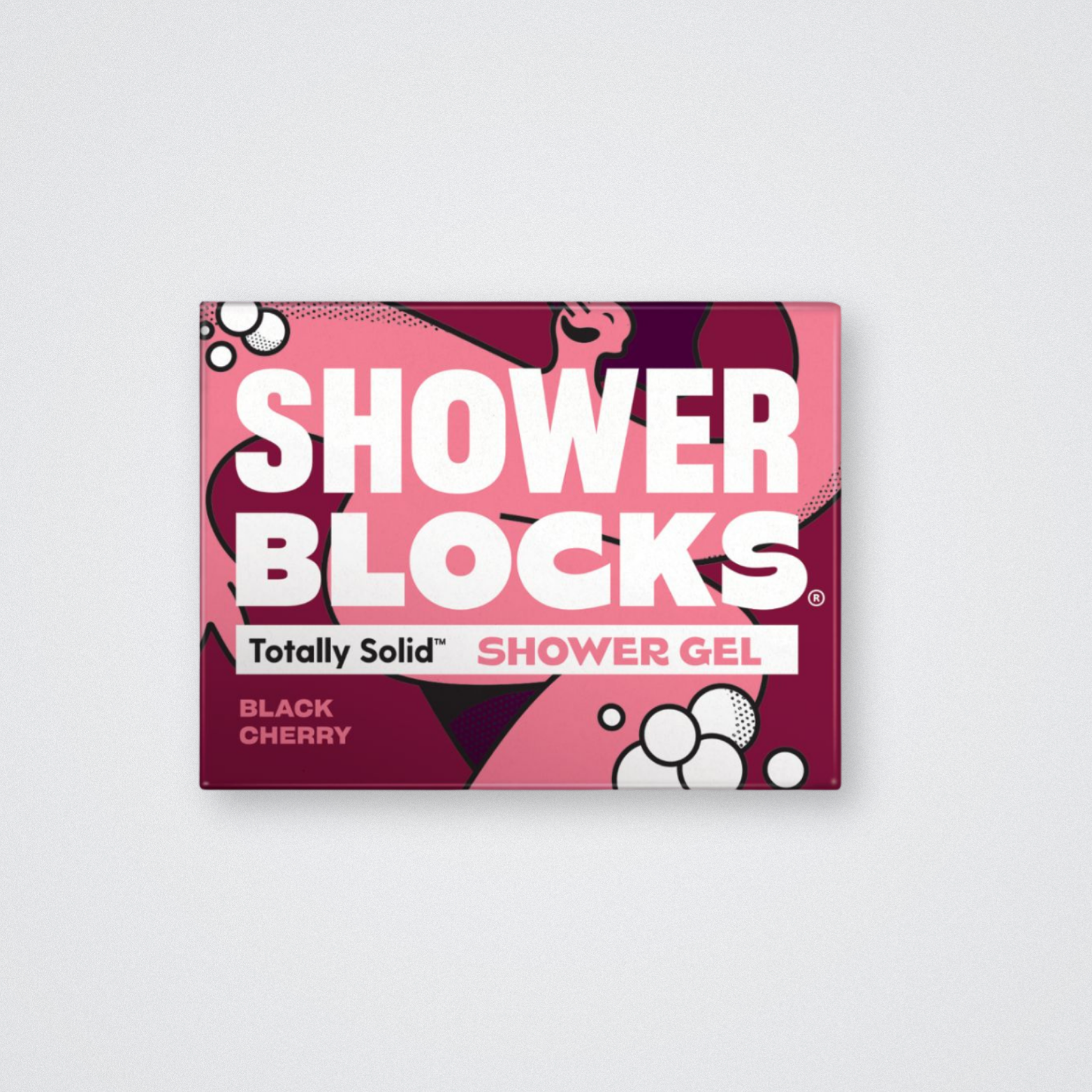 Shower Blocks - Black Cherry Solid Shower Gel Plastic Free Eco Friendly Body Soap Bar