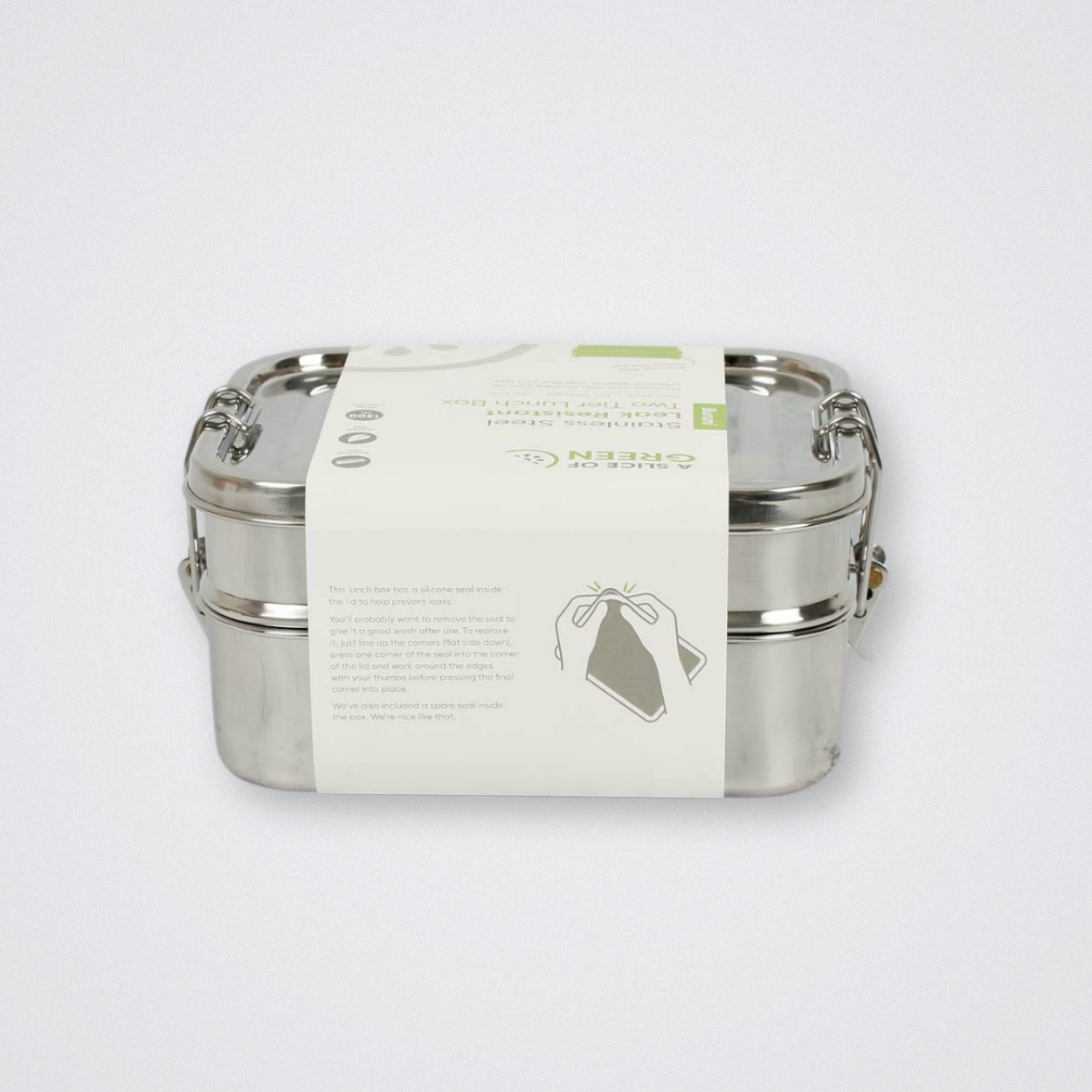 Stainless Steel 2-Tier Lunch Box - BURUNI