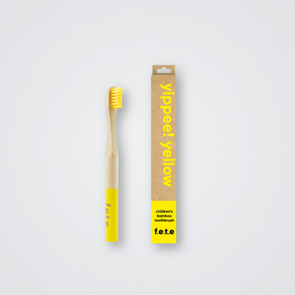 F.E.T.E. Childs kids toothbrush yellow