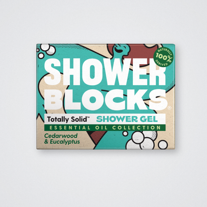 Shower Blocks - Cedarwood & Eucalyptus Solid Shower Gel Plastic Free Eco Friendly Soap Bar
