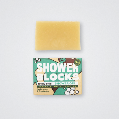 Shower Blocks - Cedarwood & Eucalyptus Solid Shower Gel Plastic Free Eco Friendly Soap Bar