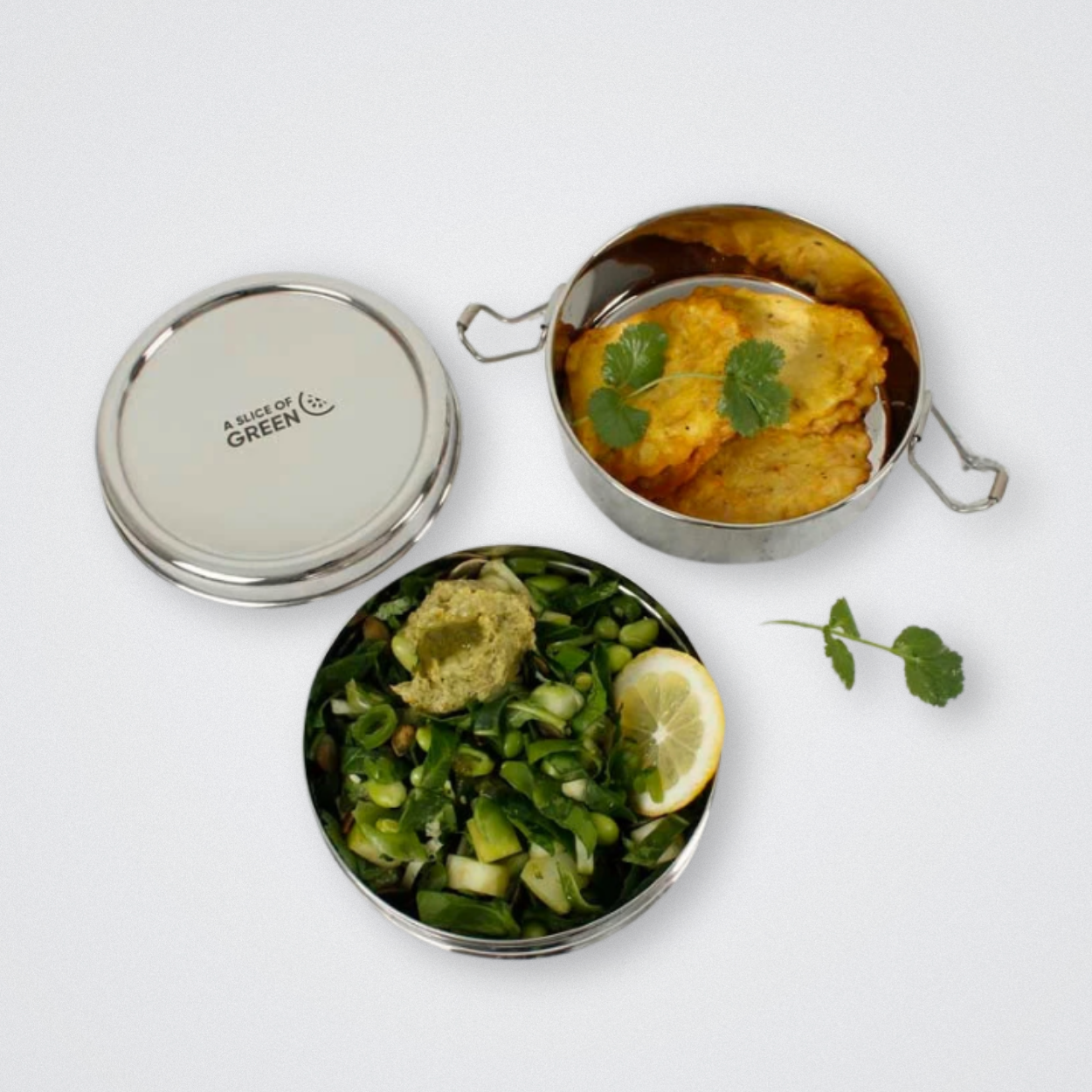 Stainless Steel 2-Tier Lunch Box - CHAPRA