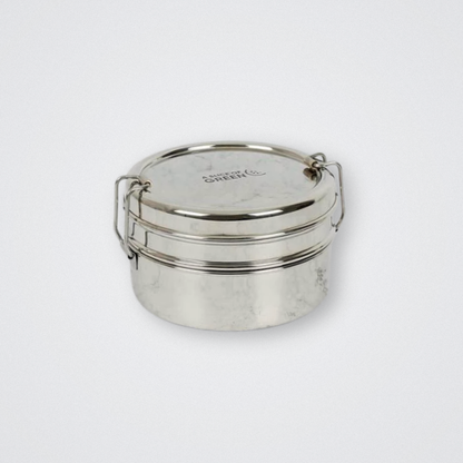 lunch box food container chapra a slice of green 2 tier stainless steel plastic free eco friendly