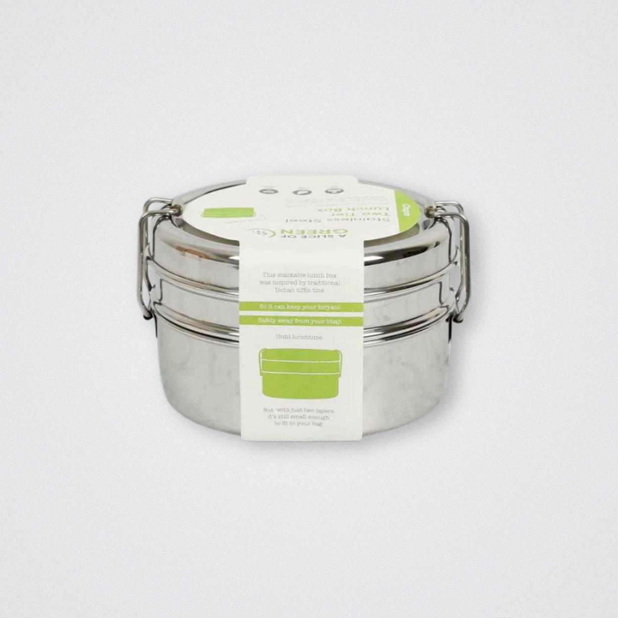 Stainless Steel 2-Tier Lunch Box - CHAPRA