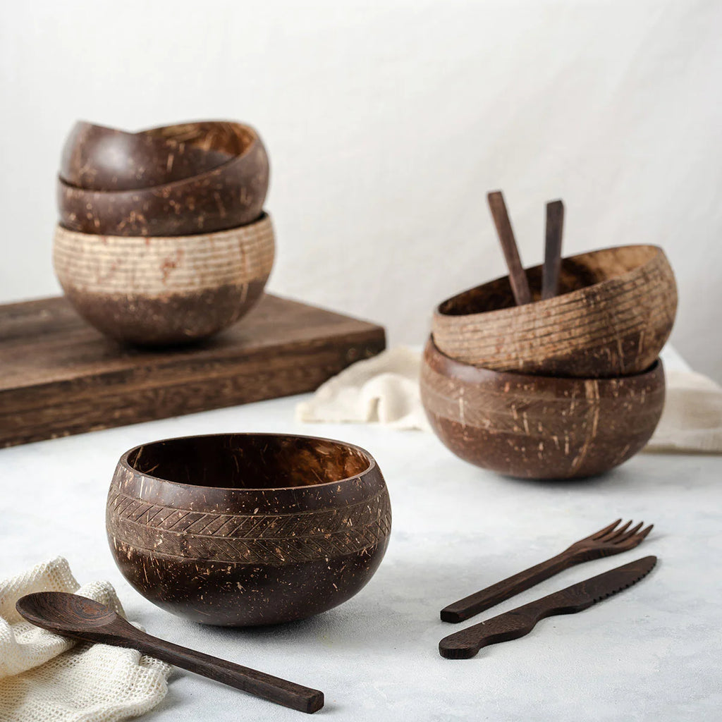 Coconut bowl eco-friendly plastic free handmade