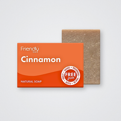 friendly soap bar cinnamon vegan handmade natural plastic free sulfate free palm oil free