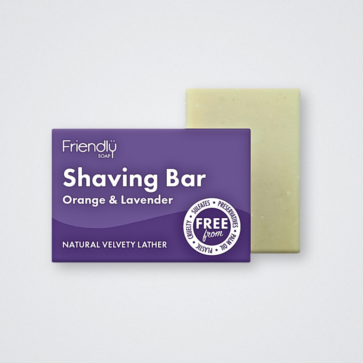 FRIENDLY Shaving Soap Bar Orange and Lavender
