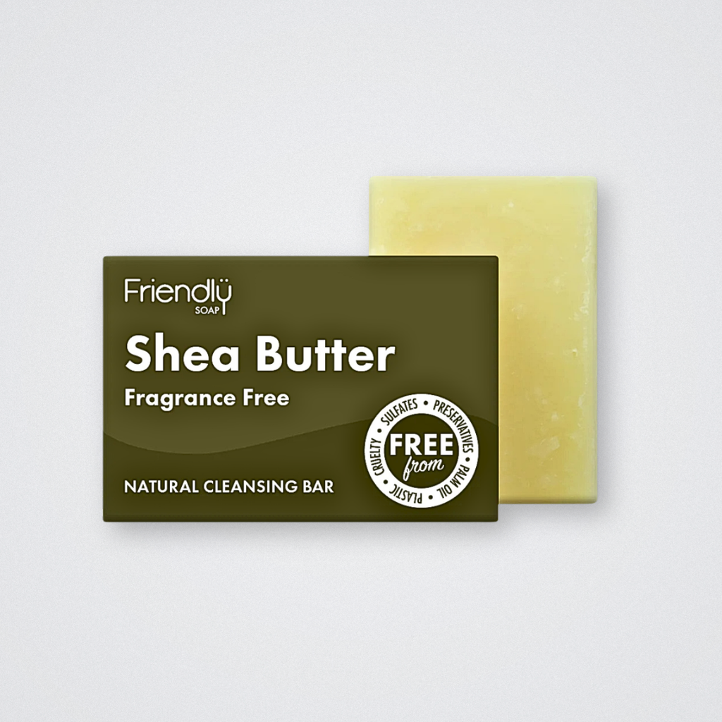 friendly face cleansing bar shea butter fragrance free natural vegan handmade sulfate free plastic free palm oil free