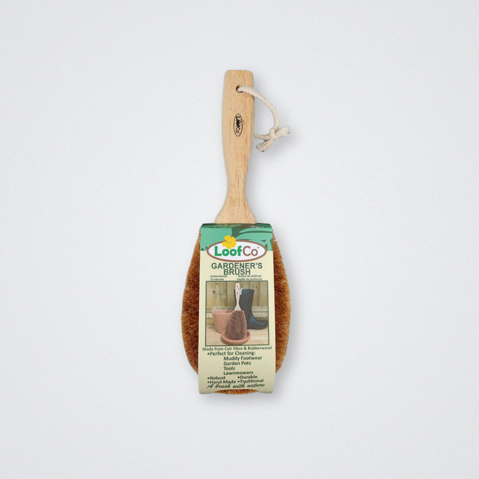 Loofco garden brush coconut coir plastic free eco friendly