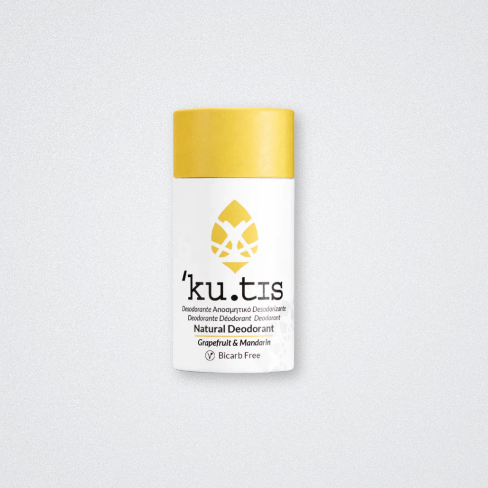 kutis bicarbonate free deodorant grapefruit and mandarin ku.tis plastic free eco friendly for sensitive skin