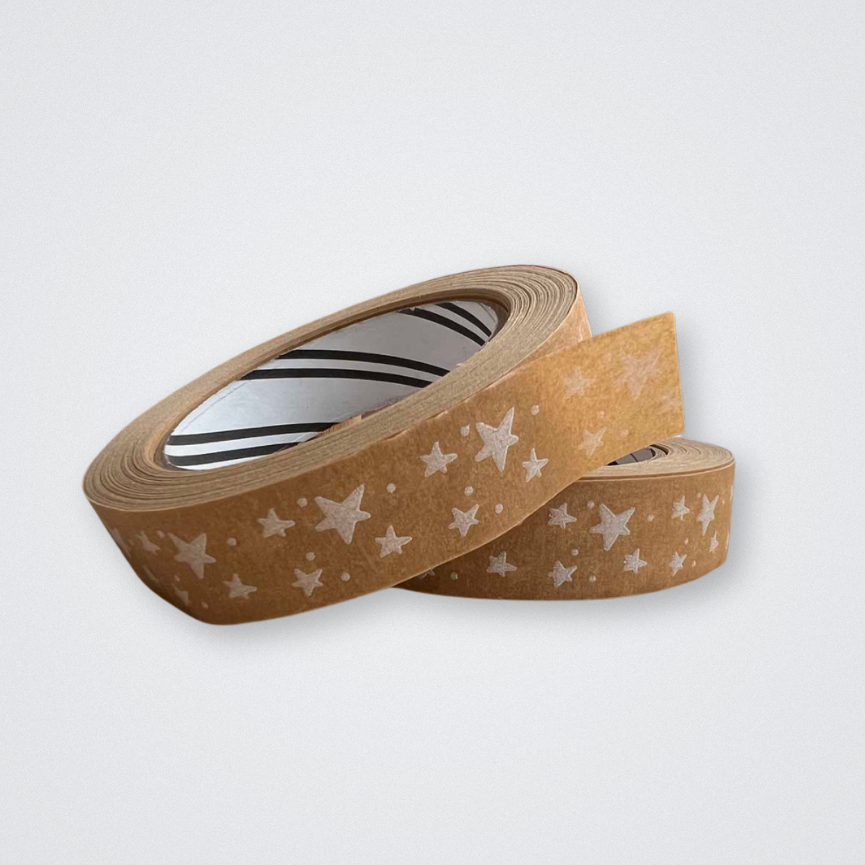 Kraft Paper Tape Biodegradable Plastic Free Polka Dot Patterned